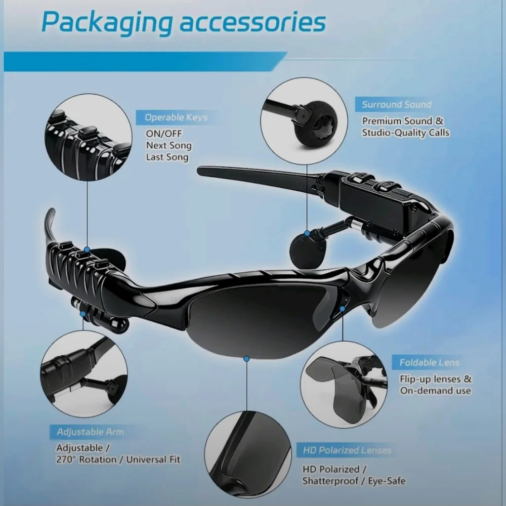US Fitness Sport Smart Sunglasses with Polarized Lenses